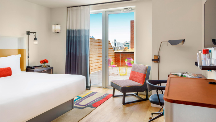 Room with balcony